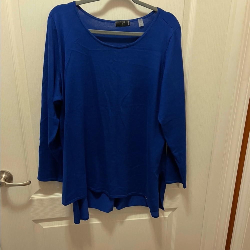 Women's Blue Long Sleeve Top